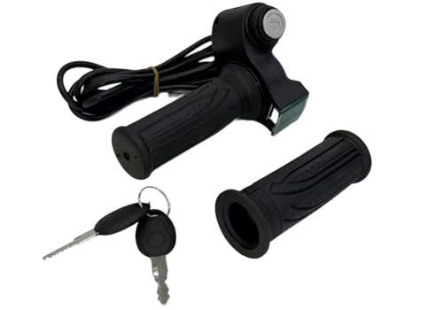 EUHMUOD E-Bike Throttle Grip Universal 12V-84V with LCD Voltage Display & Key Lock, Compatible with Electric Bicycle Scooter Motorcycle Handlebar