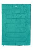 Mountain Warehouse Basecamp 200 Double Sleeping Bag - 2/3 Season Camping Bag, Insulated Mattress Teal