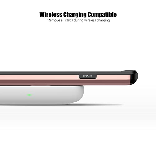 Nvollnoe For Samsung S9 Case With Card Holder 5.8 Inch Dual Layer Heavy Duty Protective Galaxy S9 Case Hidden Card Slot Slim Wallet Case For Samsung S9 For Women&Men(Rose Gold) #TOP5