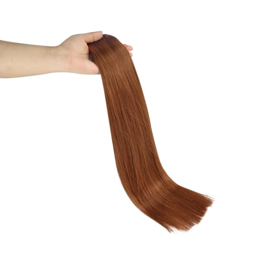 Image of Full Shine 22 Inch Sew In Weft Hair Extensions 105G Copper Remy Hair