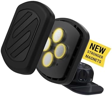 MXDM Extra Strong MagicMount Magnetic Phone Holder for Car Dashboard, Cell Phone Mount with Extra Strength Magnet and Thicker Metal Plate for Max Hold, Compatible with iPhone and All Devices