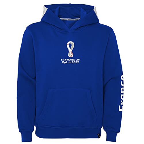 Official FIFA World Cup 2022 Girls Hoodie, Girls, France, Team Colours, Age 8-10 Navy, 8-10 Years