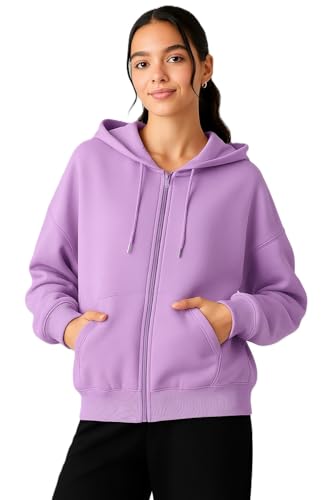 Image of ADBUCKS Women's Oversized Winter Jacket Sweatshirts Casual Drawstring Clothes Zip Up Hoodie with Front Pocket Ii Womens Hoodies Ii