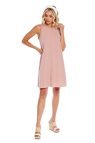 Mud Pie Vestido feminino sem mangas, rosa, pequeno, rosa, Small