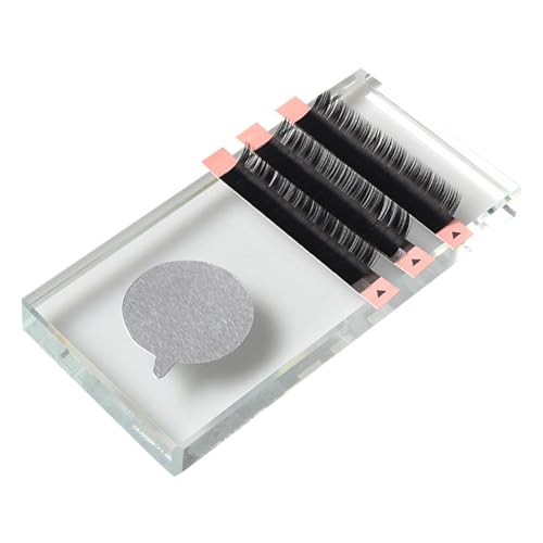2 Pcs Lash Tray - Crystal Glass Lash Extension Pallet Holder - Flash Tray Organizer Eyelash Pallet, Lashes Adhesive Glue Stand Lash Glue Tray Lash Tiles