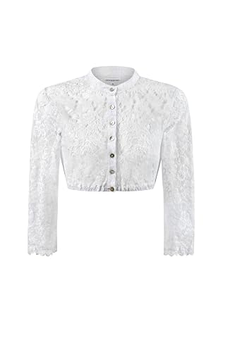 Stockerpoint Damen Candy Trachtenbluse, Weiß, 36