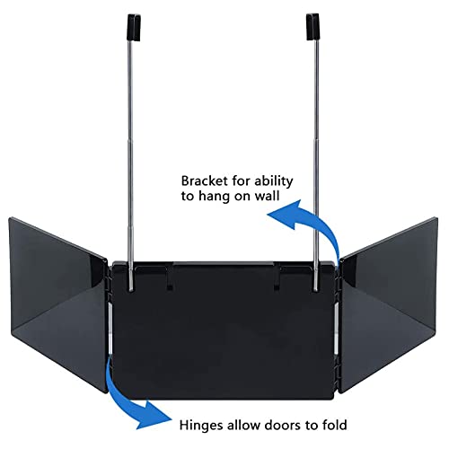 PEALOV 3-weg spiegeltrifold spiegel, verstelbare intrekbare hangende trifold spiegel, drievoudig cosmetische make… - Afbeelding 6