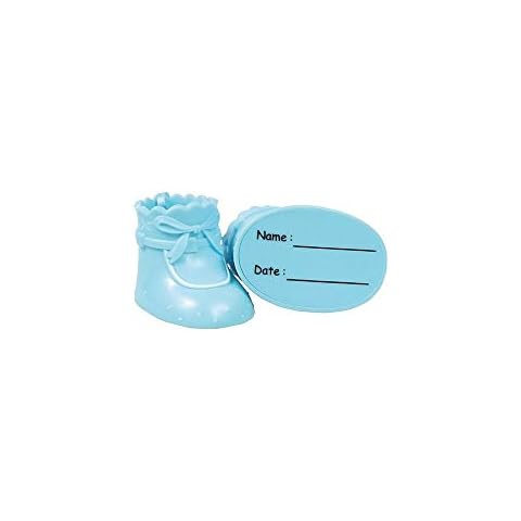 Blue Baby Bootees - Plastic Cake Topper Cover