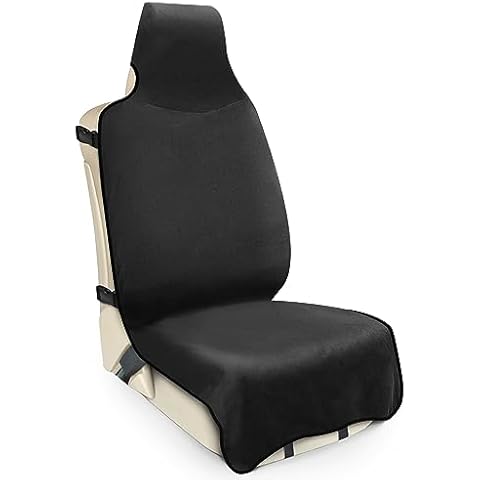 DREAMANIA Waterproof Seat Cover Towel, Premium Sweat Carseat Protector, Perfect for Universal Anti-Slip Car Truck SUV Seat, Great for Surfing Yoga Gym Workout, Black Cover