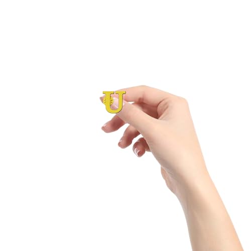 Image of 10Pack A-Z 26 Letters Pins Brooches Silver Plated Metal Broaches Pins-GOLD Initial Breast Brooch pin Tack Name Personalized Gifts for Women Men