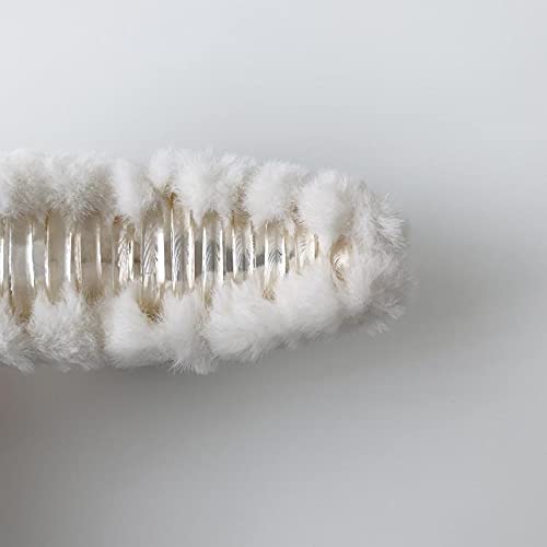HKD SALES Soft Faux Fleece Fur S Curve Large Hair Clutcher/Hair Barrette Hair Clip/Hair Clips Claw/Clamp/Hair Pin/Fluffy/Hair Accessories, Random Color For Women & Girls Brand: HKD (PACK OF-1) 3