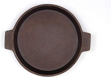 Cast Iron Shallow Pan Fry/Fish Fry/Omelet Pan 8 Inch Pre-Seasoned 750ML