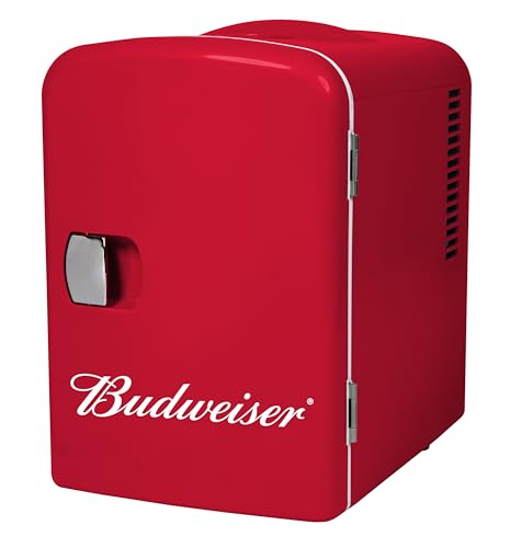 CURTIS Budweiser MIS135BUD, Mini Portable Compact Personal Fridge Cooler, 4 Liter Capacity Chills Six 12 oz Cans の商品画像 2