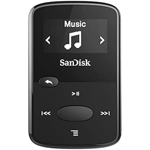 SanDisk 8GB Clip Jam MP3 Player, Black – microSD card slot and FM Radio – SDMX26-008G-G46K