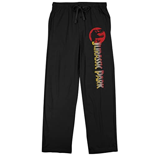 Bioworld Jurassic Park Logo Men's Black Sleep Pajama Pants