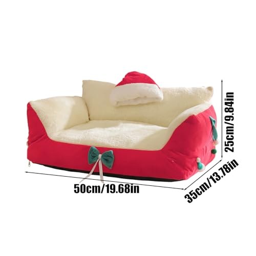 Genérico Cat Sofa - 60 x 30 x 30 cm, waschbares Katzensofa, großes Katzenbett für Innenkatzen, Hundesofas | für kleine Hunde, Welpen, Sofa mit abnehmbarem Bezug