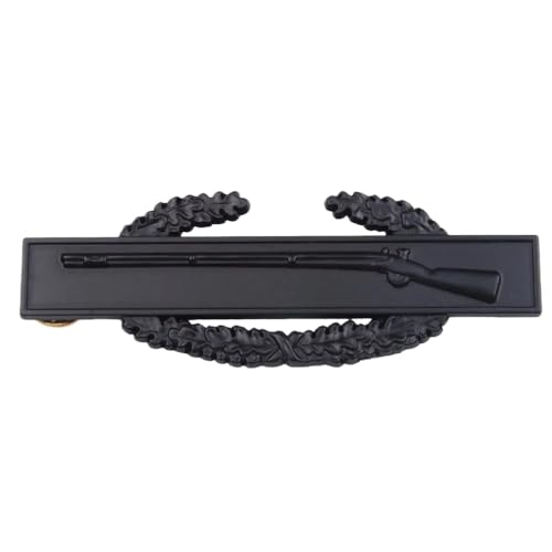 Reproduction US ARMY BLACK METAL SUBDUED COMBAT INFANTRY BADGE QUALIFICATION