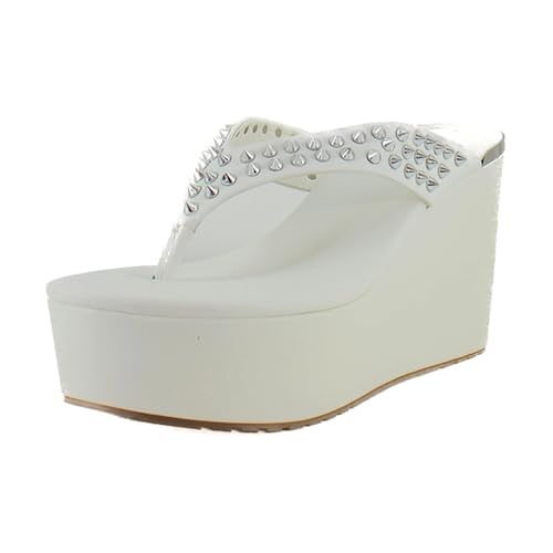 DKNY womens Shoes TINA STUD - PLATFORM,WHT - WHITE,8 by DKNY - Used condition - US$48.34
