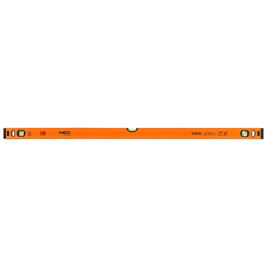 NEO TOOLS Niveau à bulle en aluminium avec précision en m - Niveau à bulle en aluminium - Précision de 0,5 mm/m - Haute précision - Niveau à bulle avec 3 bulles - 40-180 cm