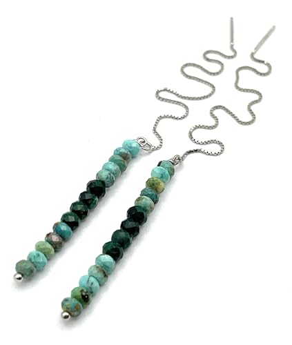 Boucles d'oreilles turquoise et malachite en argent pour sublimer votre style bohème chic