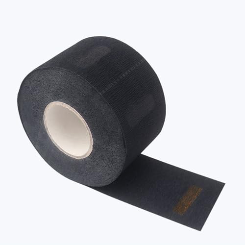Feisate Halskrause Friseur 3 Rollen 300 Blatt, Friseur Halskrause Papier, Friseur Kreppband Hals, Hals Papier Friseur, Schwarz