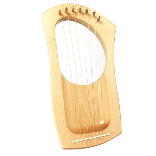 SXYAO Greece Harp Instruments 7 Strings Easy to Learn Portable Lyre Harp Birch Metal Strings Board Full Tone Children's Performance Lap Harp Entry Level