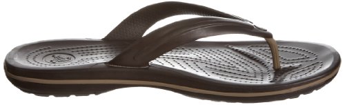 Image of Crocs Crocband Flip Flop | Slip-on Sandals | Shower Shoes, Espresso, 6 UK Men / 7 UK Women