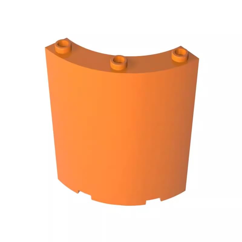 Gobricks 30562 Door Panel 4x4x6 Quarter Cylinder 10 Pieces GDS-774 Compatible with Lego Building Blocks Color:Orange — image 1