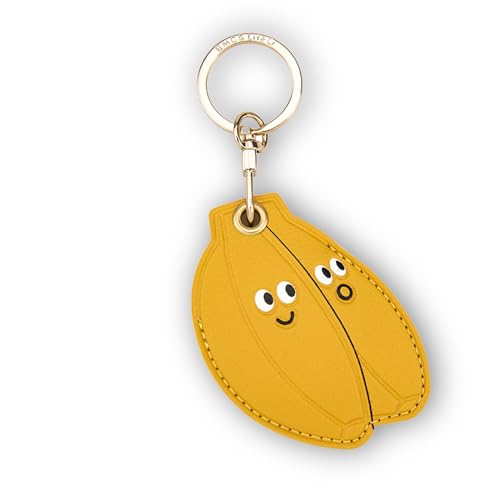Image of Leather Keychain Case Holder Compatible with Apple AirTag, GPS Airtag Keychain Finder Tracker with Key Ring, Anti-Scratch Protective Air Tag Cover | Leather