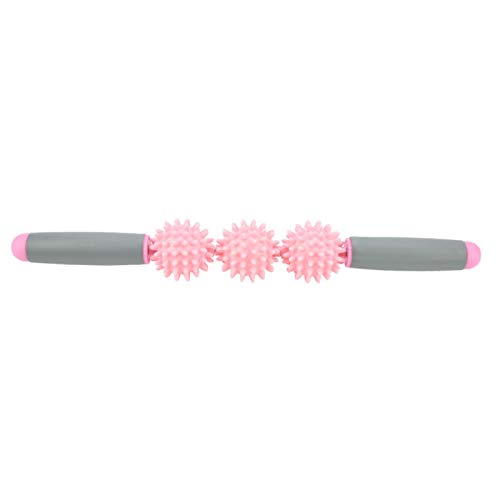 Evtscan Muscle Roller Stick - Yoga Stick Muscle Roller Stick Cellulite Spiky Ball For Back Arms Shoulder Leg(Pink) #TOP1
