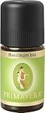 PRIMAVERA Ätherisches Öl Basilikum bio 2 x 5 ml - Aromaöl, Duftöl, Aromatherapie - aufmunternd, stimmungshebend, entspannend - vegan