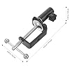 CATIEBYE Desk Clamp Mount Replaceable Base and Knob with Microphone for Adjustable, Iron and Construction, Suitable for Desktop Mic Boom Arm and Accessory Holders #1
