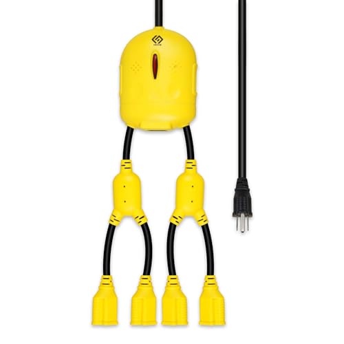OSKOS Multitoma Extensión con 5 Salidas en Forma de Robot y Cable de 0.91 m, Adaptador con Tierra, 15A/1875W, Certificado UL miniatura 2