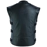 Mufimex, Herren Motorrad Lederweste Gladiator Biker Kutte MF110 (DE/NL/SE/PL, Alphanumerisch, 4XL, Regular, Regular, Schwarz)