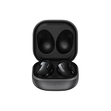 SAMSUNG Fones de ouvido Galaxy Buds Live, verdadeiros fones de ouvido sem fio com cancelamento ativo de ruído, microfone, capa de carregamento para fones de ouvido, versão dos EUA, ônix preto