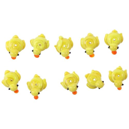 Pendentif canard pour bijoux : lot de 10 breloques animaux en résine de 15x15 mm