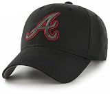 Officially Licensed Atlanta Baseball Black MVP Hat Classic Edition Home Team Logo Adjustable Embroidered Structured Cap