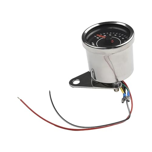 Compteur vitesse moto universel 12V diametre 6.5 cm double odometre