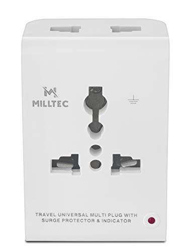 Image of EVO 3 Pin Universal Multi Travel Adapter, 10 Amp 240V, with Surge Protector and Power Indicator, White