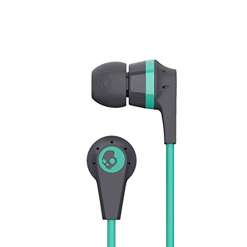 Skullcandy Ink'd Bluetooth Wireless Earbuds With Microphone, Noise Isolating Supreme Sound, 8-Hour Rechargeable Battery, Lightweight With Flexible Collar, Gray/Miami #TOP4