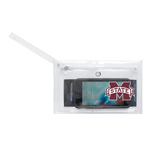 Image of Littlearth - LIWXY NCAA Mississippi State Bulldogs Unisex Ncaancaa Ticket Wristlet, Clear, 9 inch by 5.25 inch