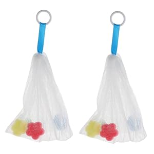 Beatifufu 2pcs Foaming Net Cleaning Soap Loofah Bag Soap Mesh Pouch Foam Soap Face Portable Soap Pouches Cleansing Foaming Soap Bags Dedicated Pe Mesh Bag White
