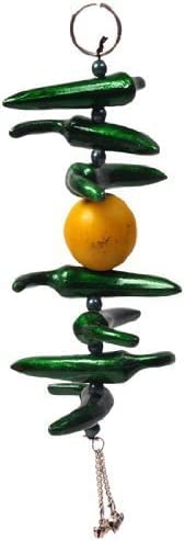 BonSpree Handcrafted Wall Hanging Lemon Chilli, Nimbu Mirchi, Evil Eye, Protection from Negativity Interior, Traditional Indian Art, for Home & Office Showpiece, Green, 12.4 x 10.6 x 10.8