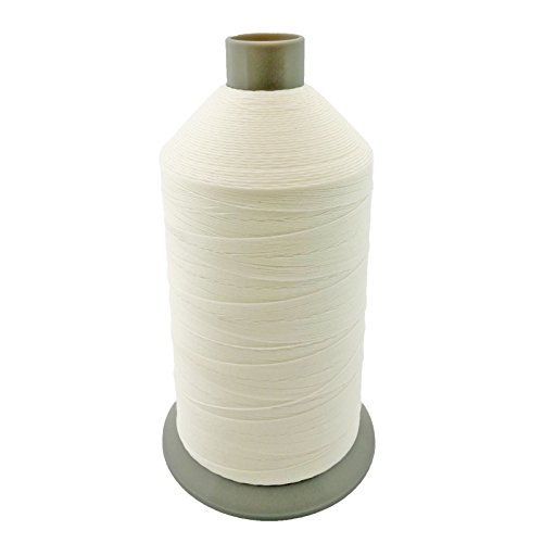 Hilo de nylon blanco para tapicería tamaño 138, 3000 yardas miniatura 1
