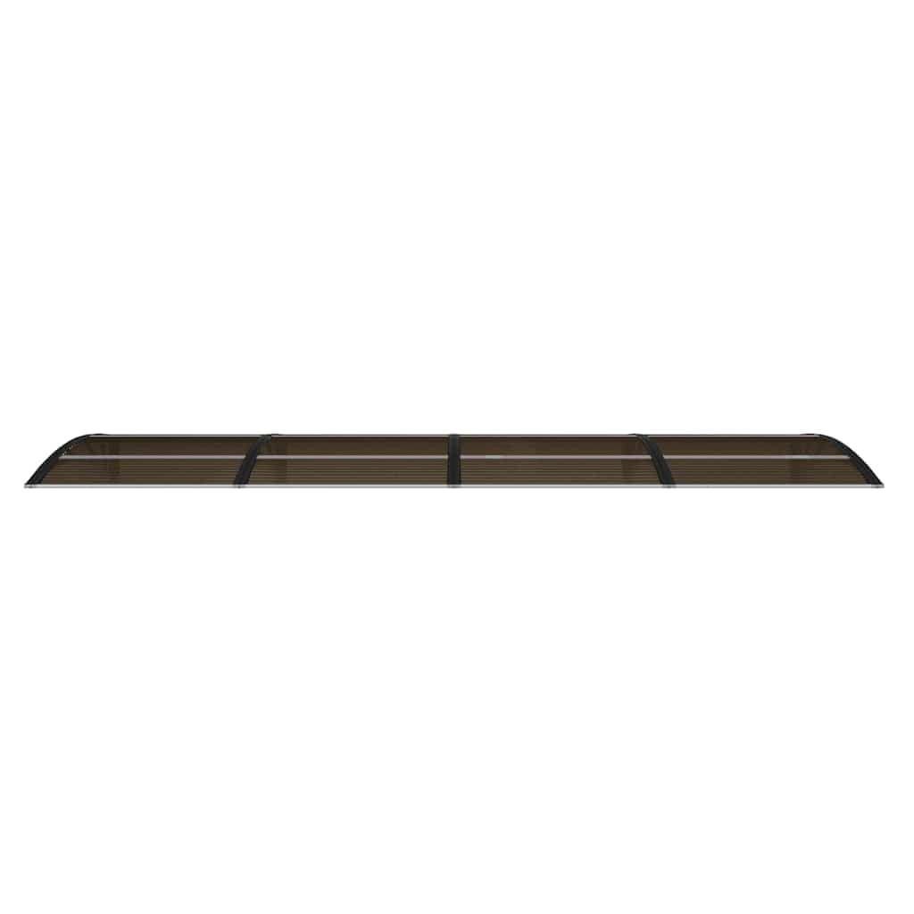 Daszek drzwiowy czarny 350 x 100 cm z poliwęglanu, daszek do drzwi wejściowych i wejściowych, wytrzymała konstrukcja z uchwytami ABS i aluminiowymi drążkami, odporny na warunki atmosferyczne