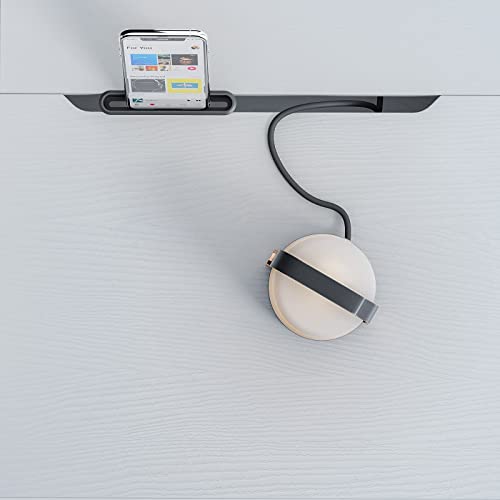 Cubicubi Side Table With Storage Compartment, Small End Table, Rustic File Cabinet, Cable Management, Nightstand Living Room Bedroom, White #TOP6