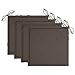 Tidyard Coussins de Chaise de Jardin, Ensemble de 4 Coussins Confortable, Coussin de Siège Décoration 4 pcs Taupe 50x50x4 cm Tissu