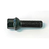 Material robusto H&R Tornillo de Rueda Esférico R13 M14x1.50 - Longitud 40mm - Negro (pe. compatible con VAG)