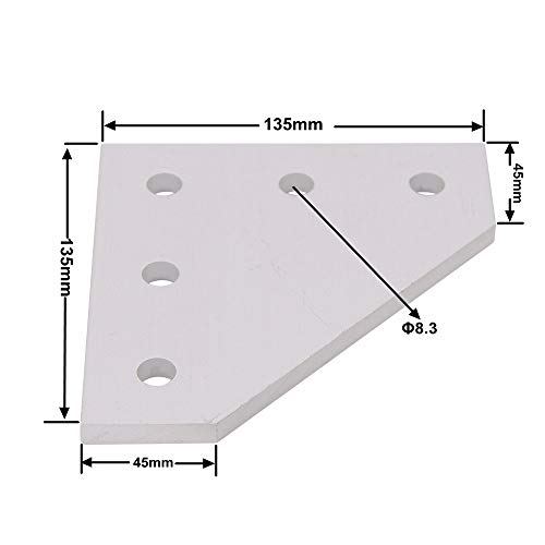 Boeray 20S-L SHAPE KIT-2PCS T Slot L Shape Joining Plate And 10Pcs M8X12 Hex Screw And 10Pcs T Nut thumb #1