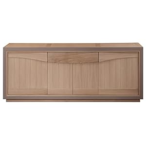 MON PETIT MEUBLE FRANCAIS Buffet 4 Portes 225 cm, en chêne Massif
